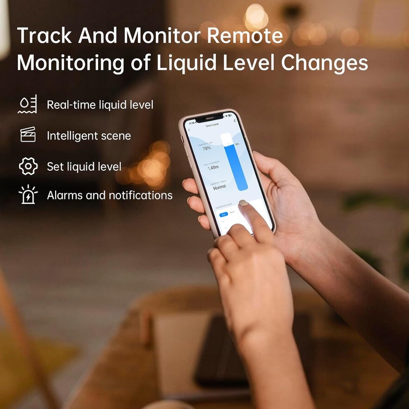 EPtech مؤشر التحكم في مستوى خزان السوائل الذكي TLC2206 مع مستشعر مستوى الماء عن بُعد TUYA للكشف عن مستوى السوائل الذكي - Image 3